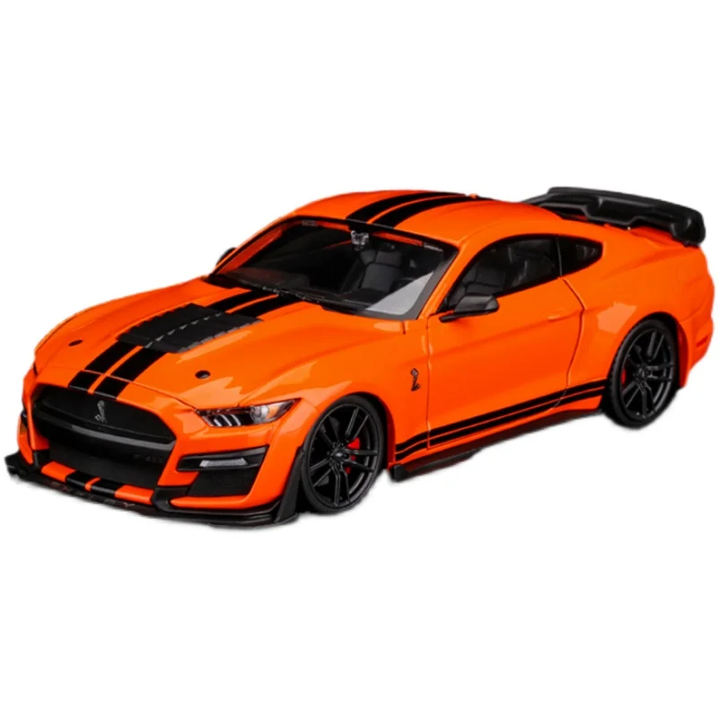 Premium ratio 1:24 Ford Mustang Shelby GT 500 Micro diecast Alloy Cobra Sports Car Collection toys, birthday gifts for children.