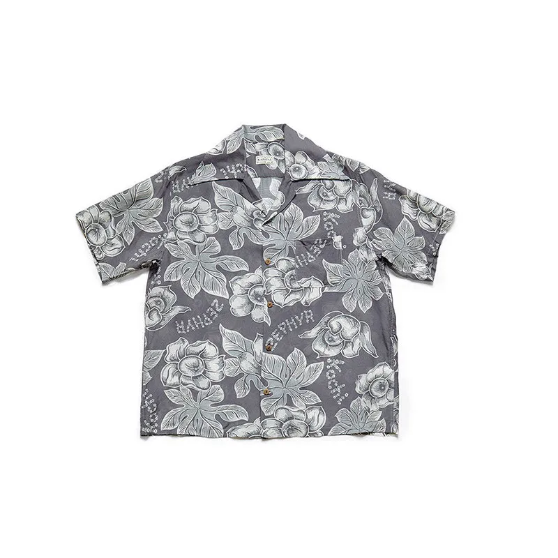 26SS High Street Kapital Cool Grey Linen Check Shirt Loose Oversized Casual Washed Distressed Plaid Shirts
