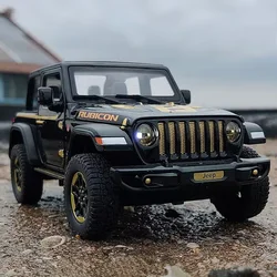 1:18 jeep Wrangler Rubicon lega veicoli fuoristrada modello di auto Diecast & Toy modello di auto in metallo simulazione suono e luce regalo per bambini