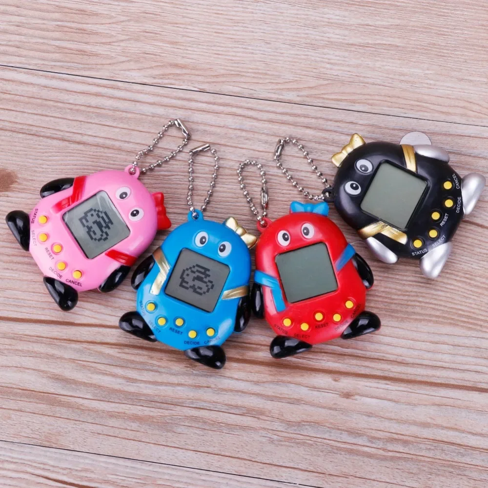 สีสุ่ม Creative Penguin 90S Nostalgic Tamagotchi สัตว์เลี้ยงอิเล็กทรอนิกส์ 168 สัตว์เลี้ยงในหนึ่ง Virtual Cyber สัตว์เลี้ยงของเล่นเด็กตลกของขวัญ