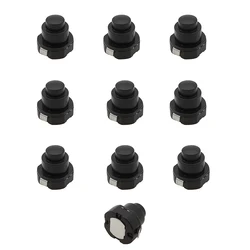 10Pcs Small Circular Flashlight Power Button Switch DC 30V 1A 10mm x 10mm ON-OFF Torch Self-locking Switches