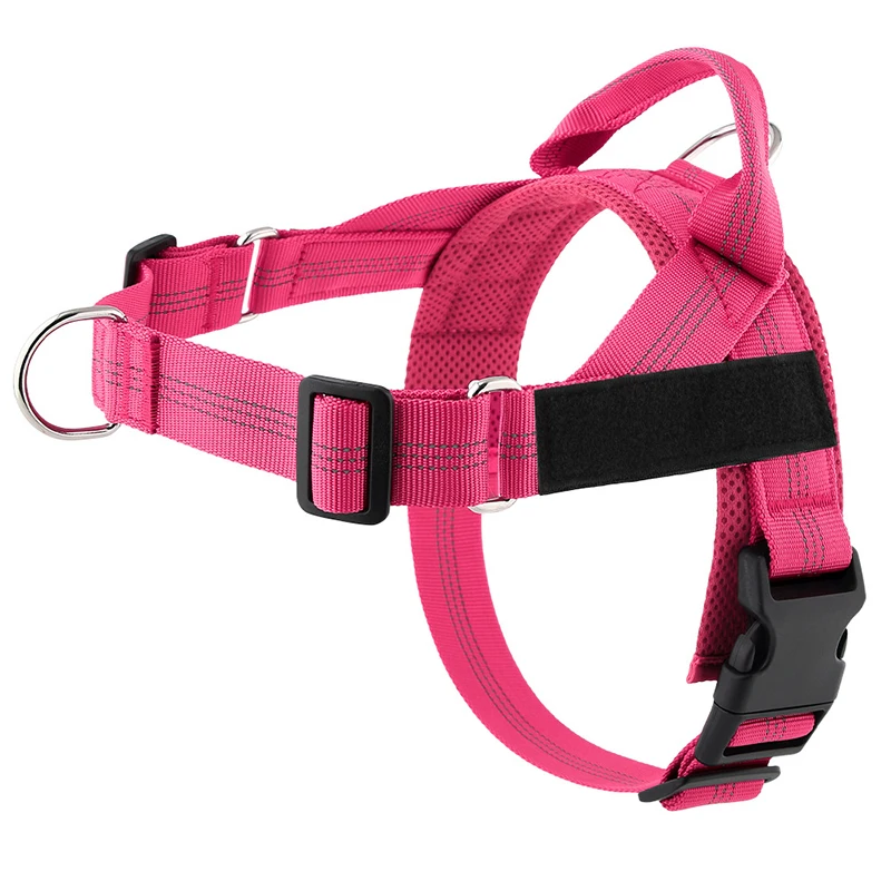 Coleira Peitoral Personalizada e Refletiva Anti-Puxão para Cães de Pequeno e Médio Porte, Lavável, Resistente a Explosões e Confortável._voghion.com