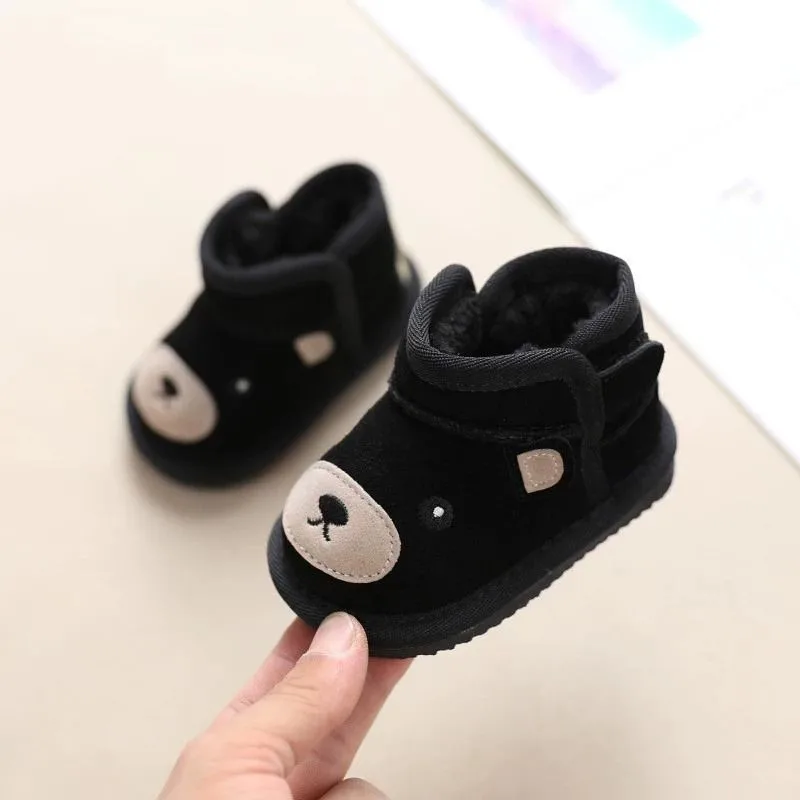 

Winter Children Snow Boots Plush Warm Baby Fashion Platform Boy Girl Comfortable Non Slip Cold Proof Indoor Outdoor Cotton Shoes