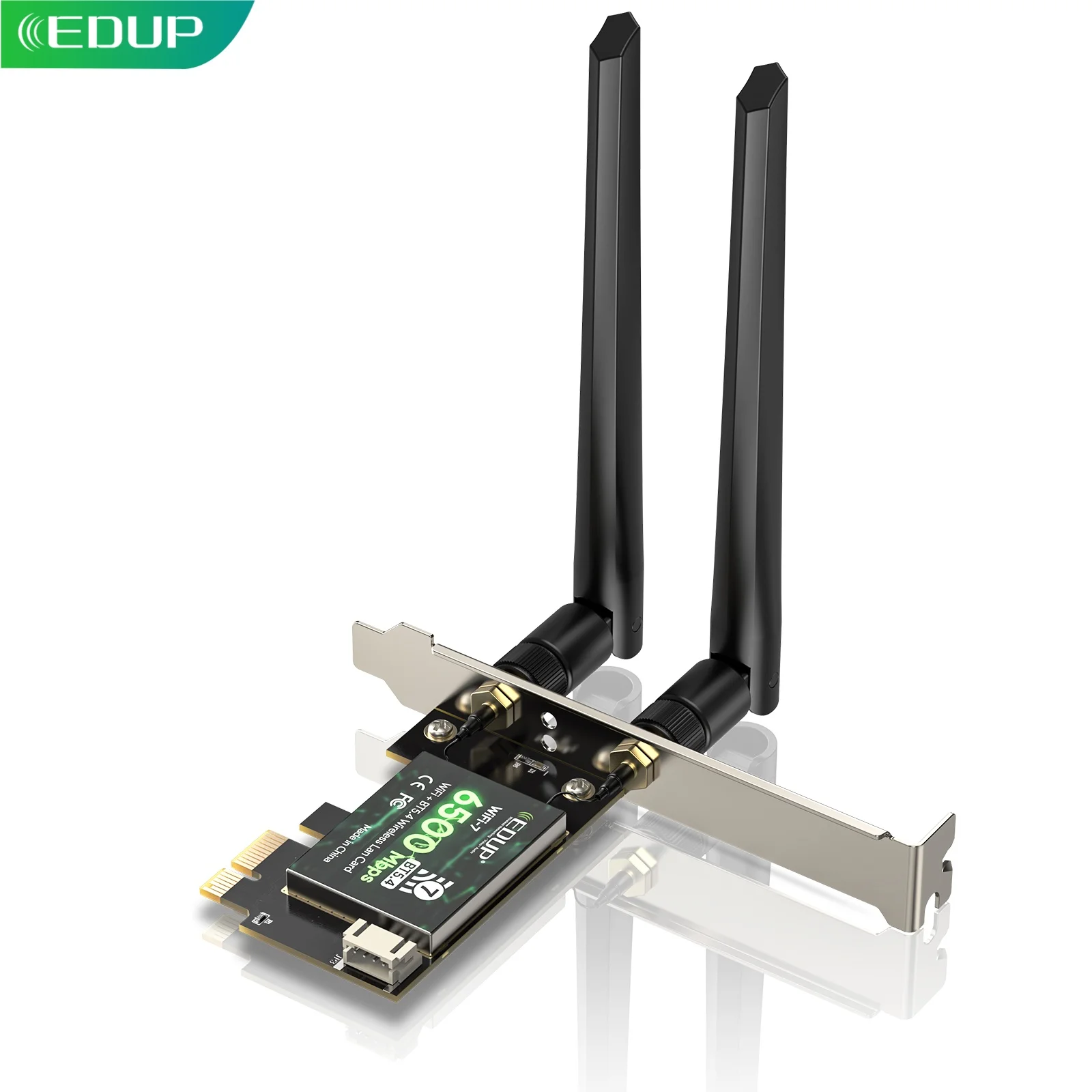 EDUP BE9726 PCIe WiFi7 Network Card  for Linux Wins Tri Band 6GHz 5GHz 2.4GHz Bluetooth5.4 OFDMA High Speed Low Latency Adapter