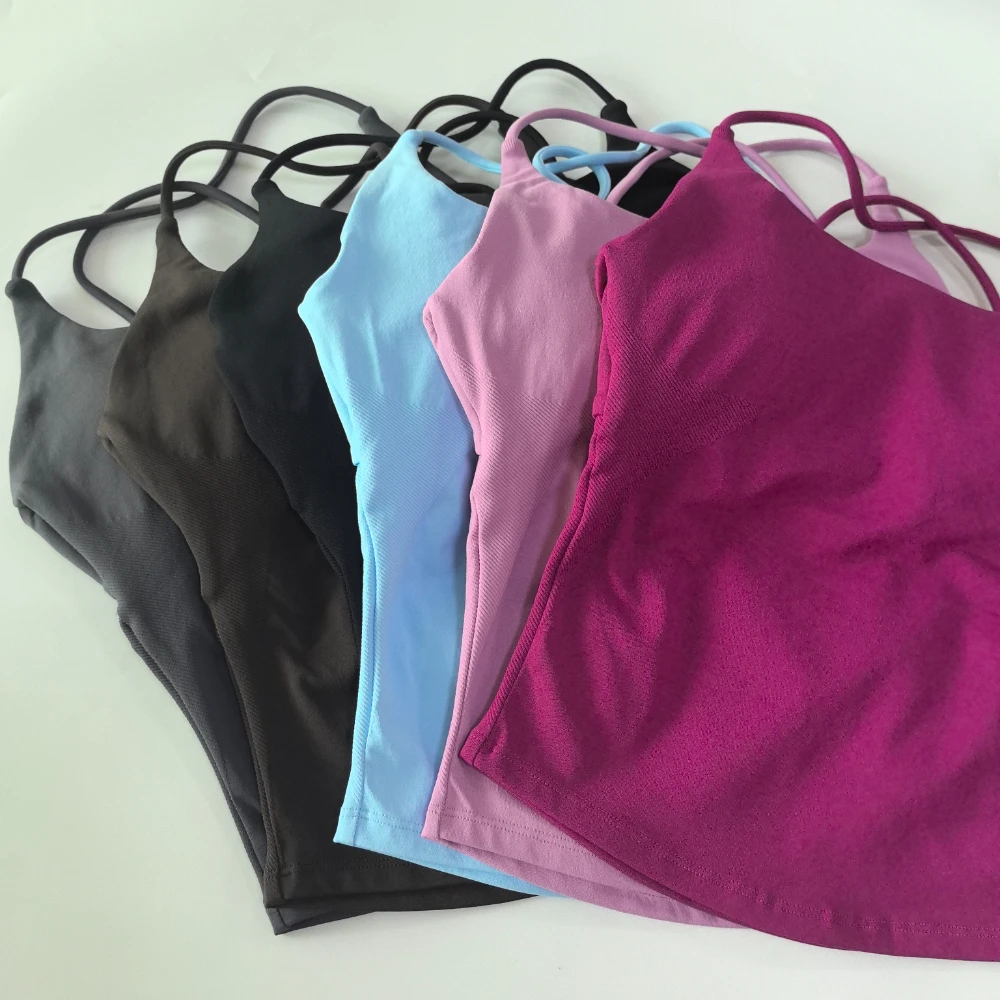 Pericic 2-teiliges Sportset für Damen, Twist-Back-Top, rückenfreier Träger-BH, Yoga-Shorts, Fitness-Set, Trainingskleidung, Outfit, Fitnessanzug – Detail 12