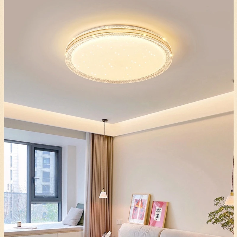 Light Luxury LED Living Room Bedroom Restaurant Ceiling Lamp Modern Intelligent Indoor Decorate Luminaires Simplicity Chandelier