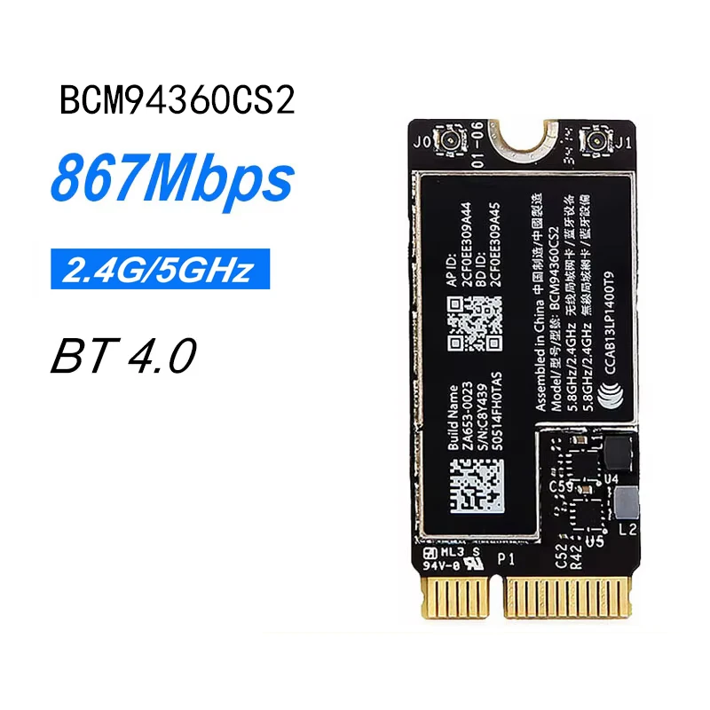 BCM94360CS2  Bluetooth Wireless Wifi Card Module for A1465 13 '' A1466 802.11ac