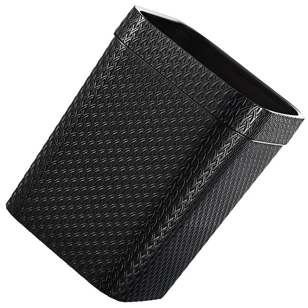 

Imitation Rattan Woven Trash Bin Lidless Multi Function Waste Container Decorative Office Kitchen Garbage Storage Holder with