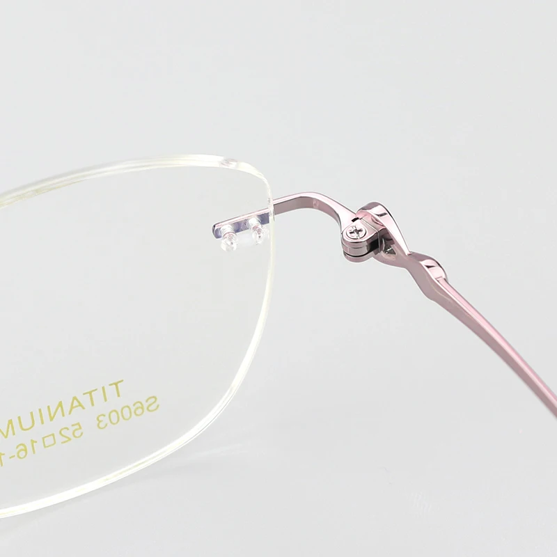 إطار نظارات من التيتانيوم خفيف للغاية بدون إطار للنساء مجوهرات طبية لقصر النظر إطارات نظارات للقراءة