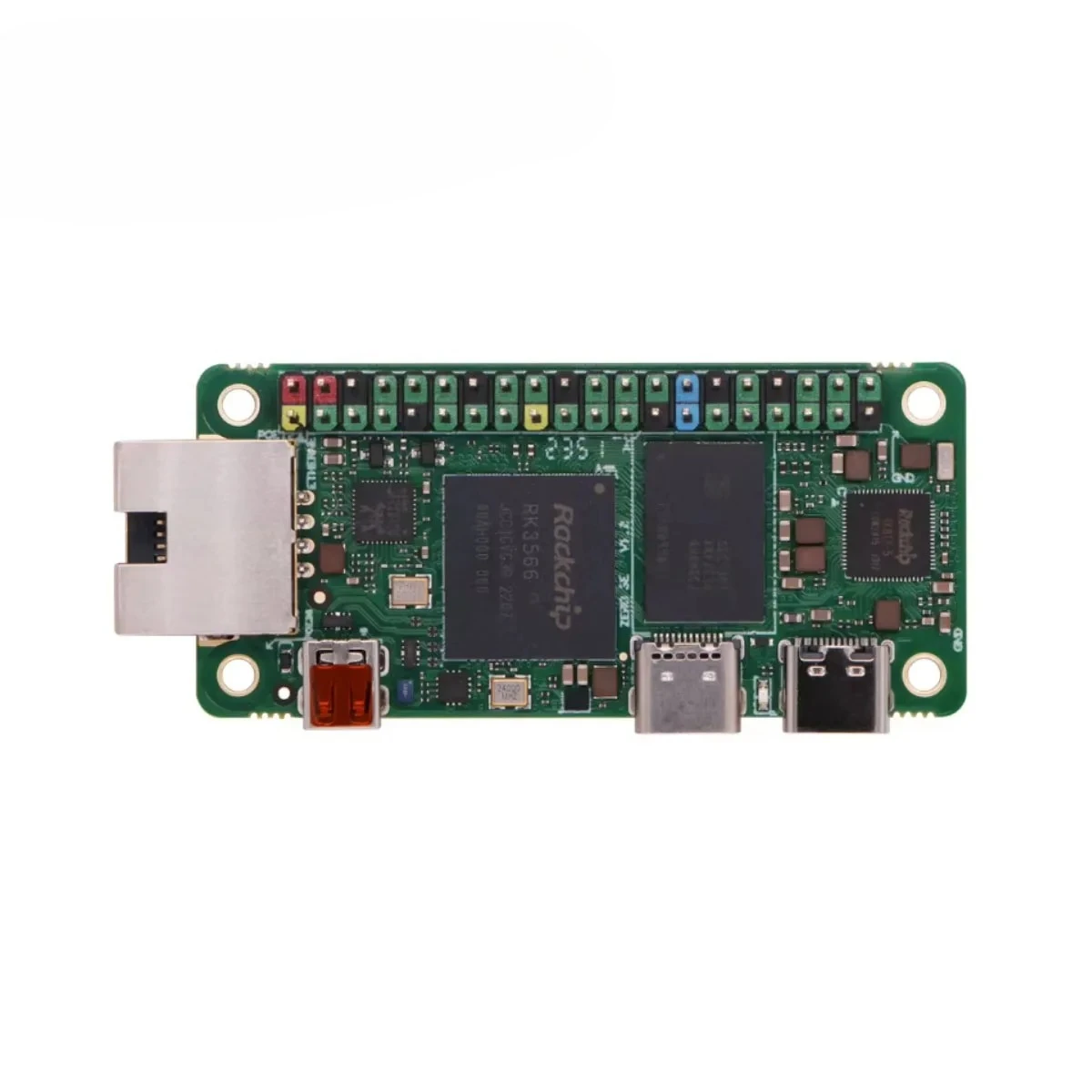 Radxa ZERO 3E RK3566 4-core CPU SBC, GPU, NPU, HDMI with 1080P Output, and Gigabit Ethernet, Single Board with Pin Header