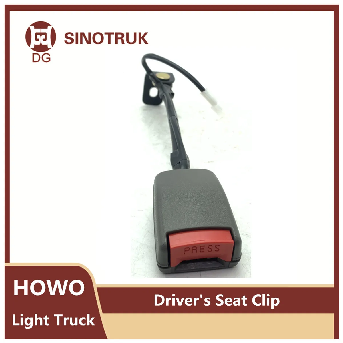 Seat Belt Buckle For Sinotruk HOWO Light Truck 4.2M Dump Truck Driver's Seat Clip Original Accessories With Alarm Line