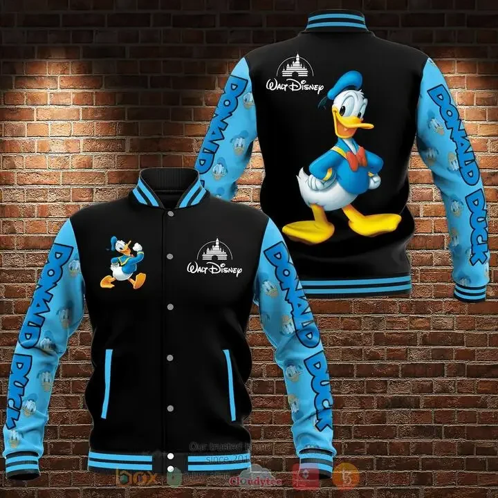 

2024 New Walt Disney Donald Duck 3D Baseball Jacket Disney 3D Hoodie Oversize Men's Clothes And Women's Clothes