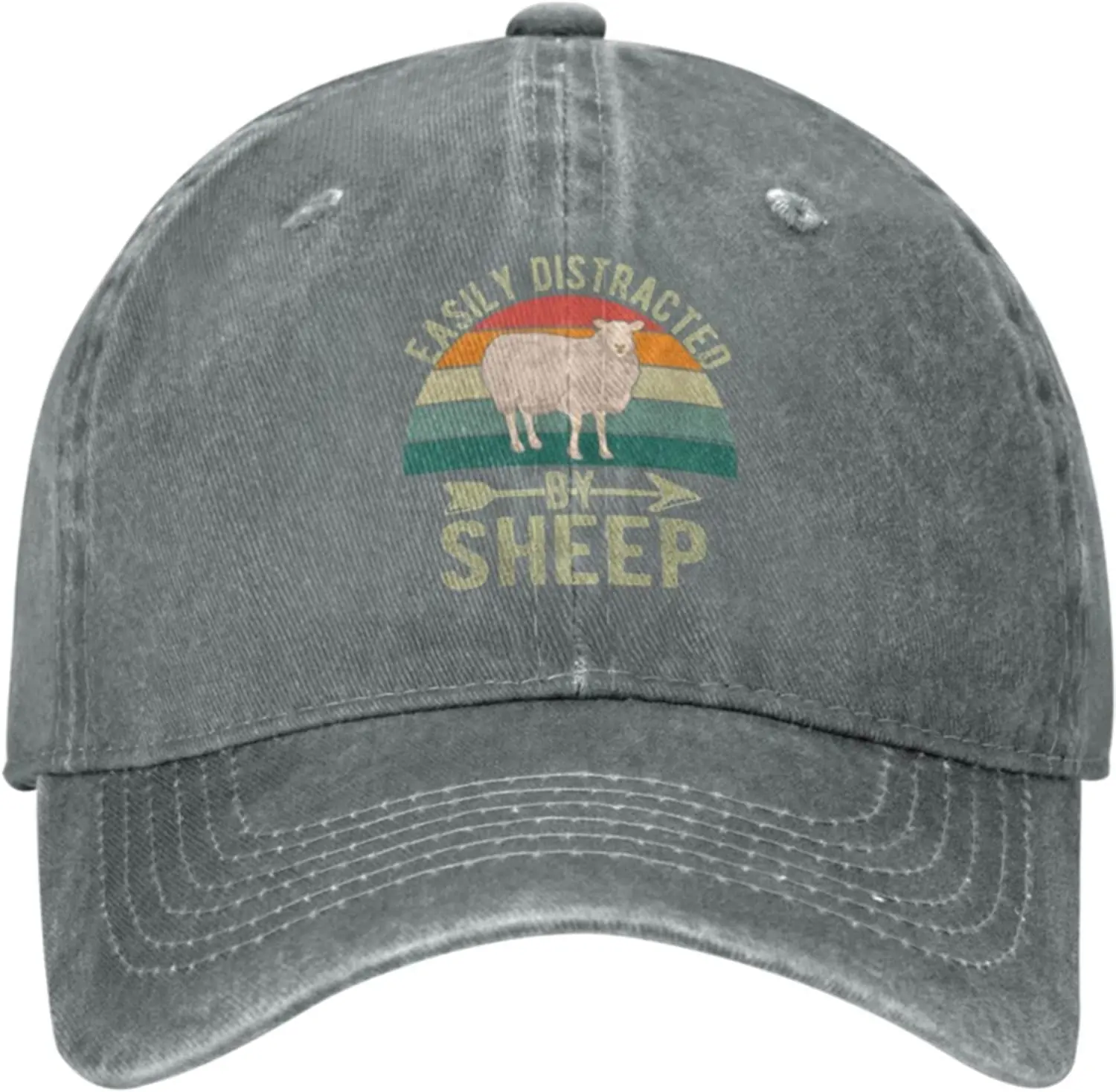 

Cute Lovely Sheep Baseball Cap for Men Women Denim Hat Washed Cotton Fashion Cap Unisex Adjustable Outdoor Sports