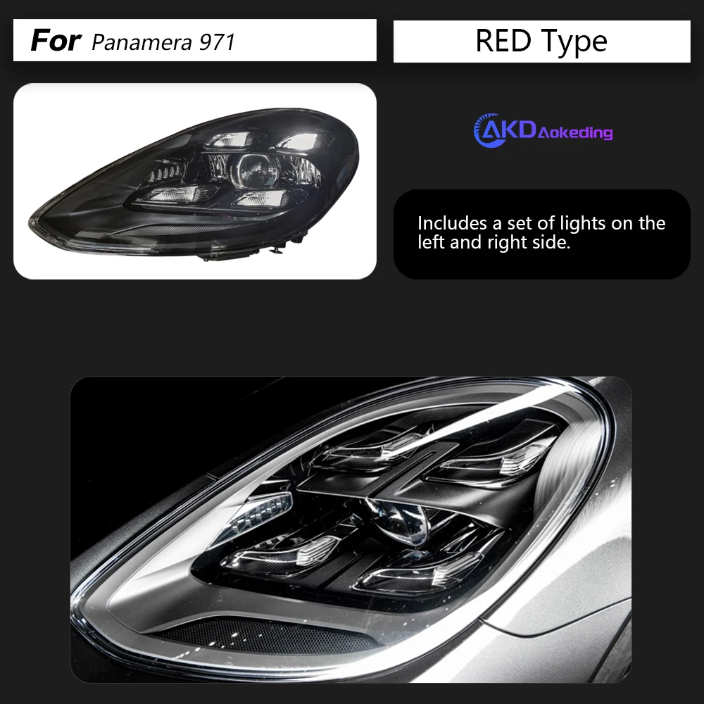 AKD Head Lamp per Porsche Panamera 971 LED Headlight 2017-2023 fari 971 DRL indicatori di direzione High Beam Angel Eye obiettivo del proiettore