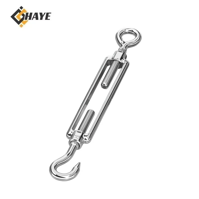 

304 Stainless Steel Turnbuckles Hook and Eyebolts Type OC Type Rigging Sailling Wire Rope Tension Device