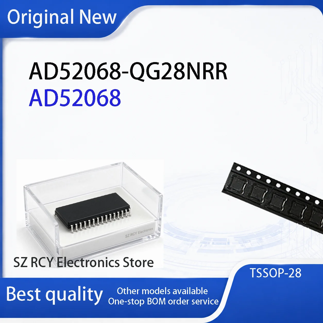 (5-20 PCS)NEW AD52068 AD52068-QG28NRR TSSOP28 IC Chip 2x20W Stereo Class-D Audio Amplifier with Power Limit