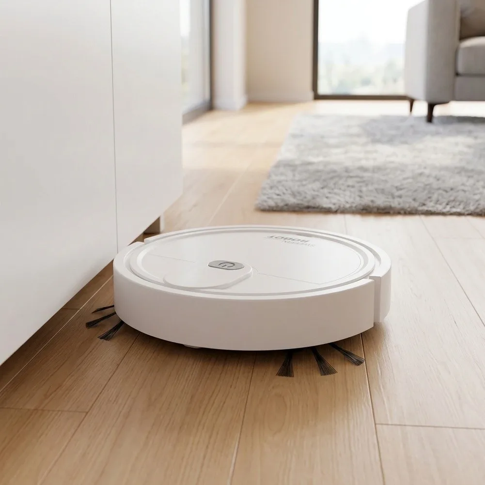 1pc Smart Robot Vacuum Cleaner USB Charging 3 In 1 Sweep Mop Suction Silent Operation For Home Floor Sweeping Robot Machine