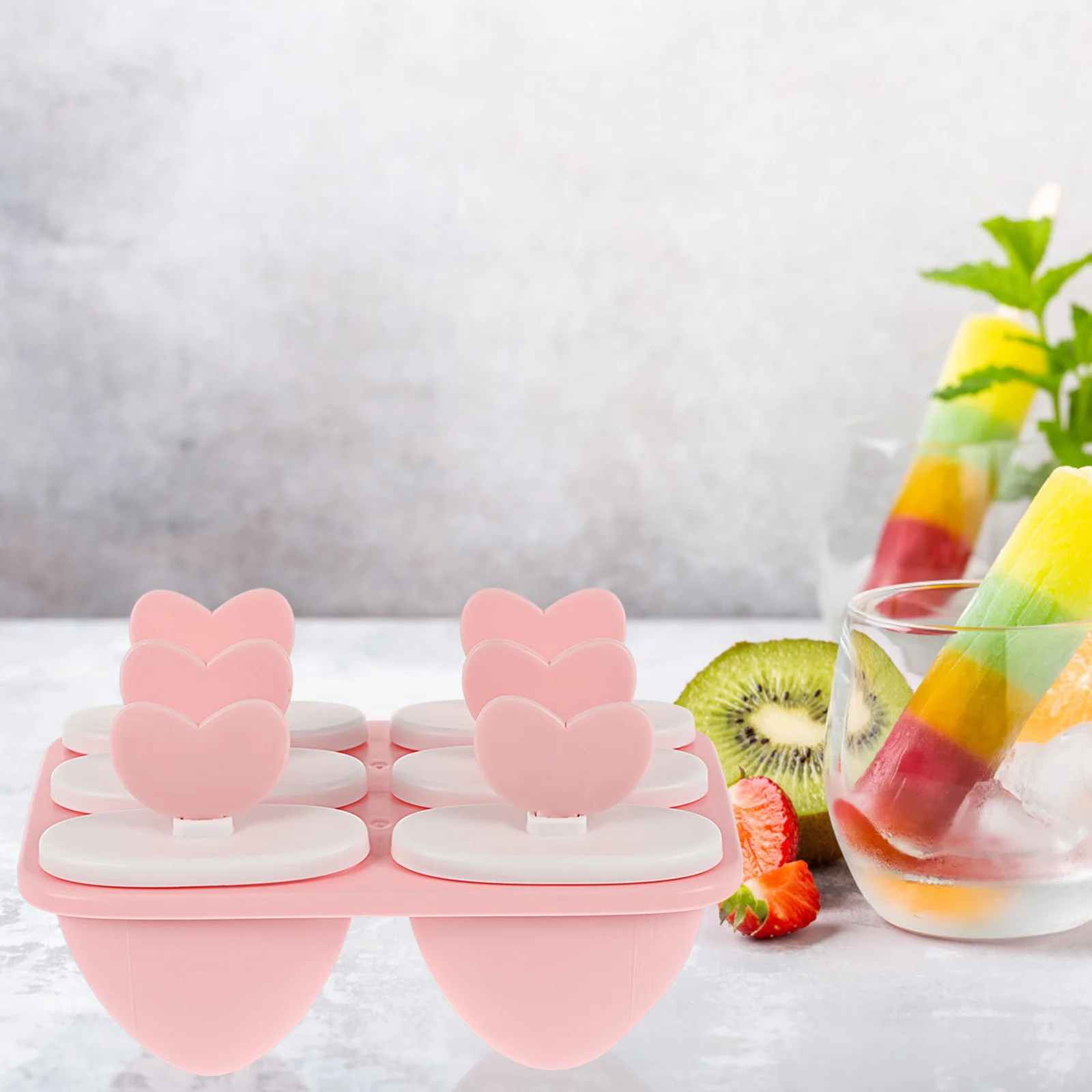 

Creative DIY Ice Cream Mold Makers Pink Food Grade Ice Lolly Makers Summer Party Moulds Refrigerator Tools