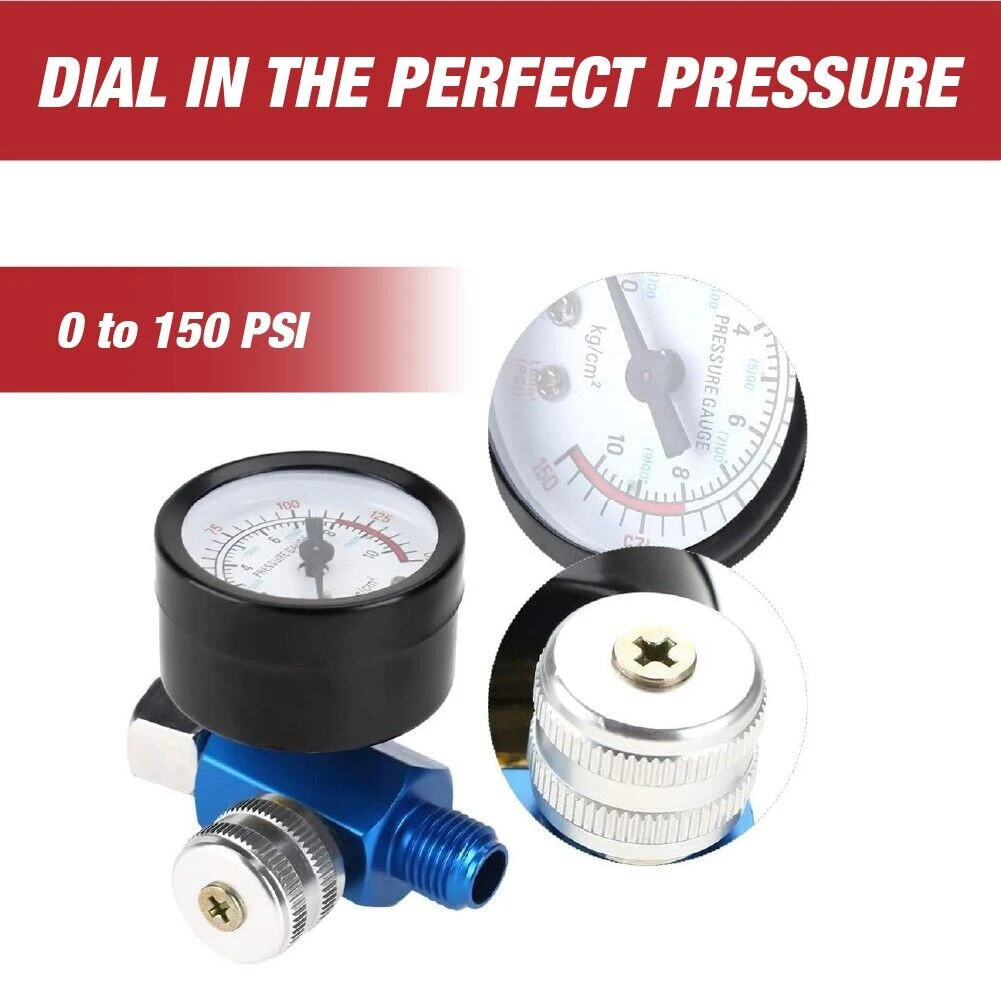 Regolatore di pressione dell'aria regolabile da 1/4 di pollice con valvola di riduzione del regolatore di pressione del compressore d'aria pneumatico manometro