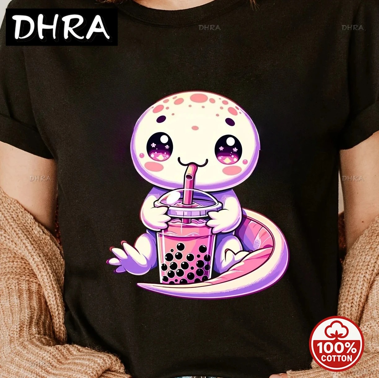 

Playful Print Crew Neck T-shirt Short Sleeve Casual Top Summer Women's Clothing Print Clothing Women's Harajuku Graphic Clothing