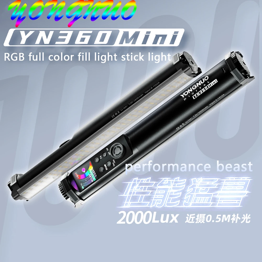 Yongnuo YN360 MINI Led แบบพกพา Rgb Light Charger วิดีโอเติมแสงถ่ายภาพ31แสงโหมด