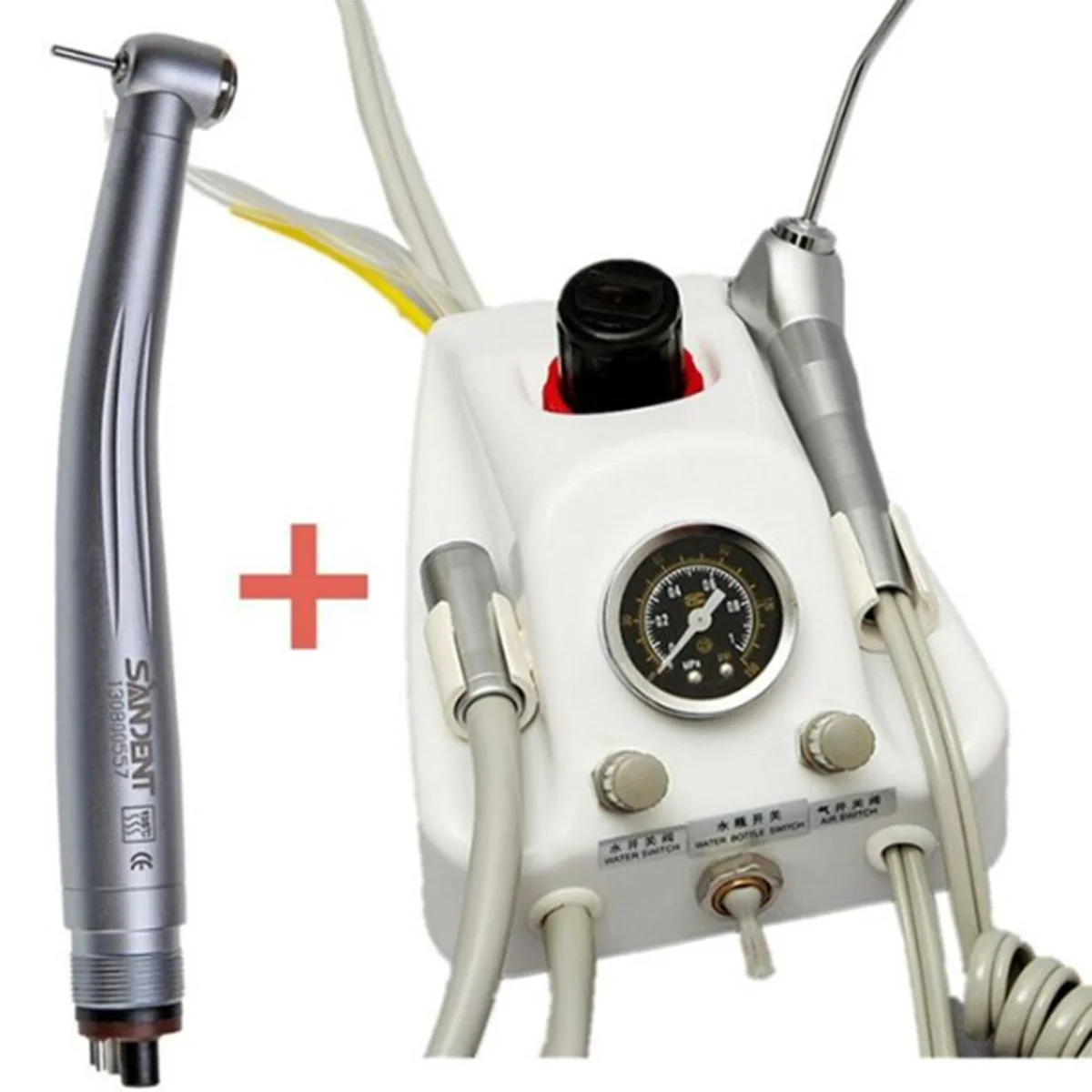 Dental portable air turbine unit with Nsk Pana Max high speed air compressor 2/4 hole