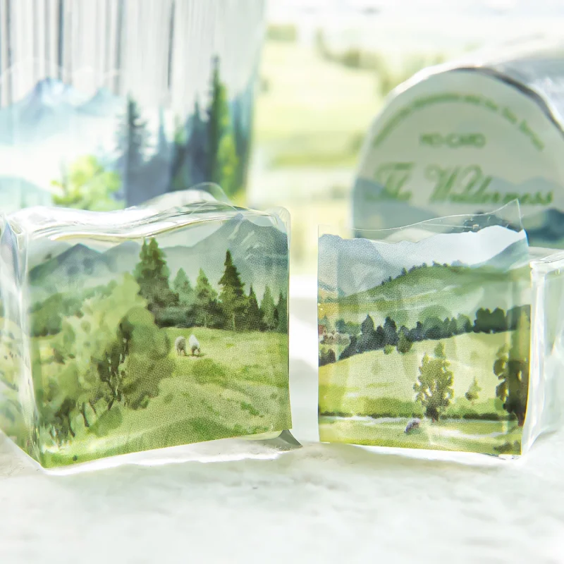 Card Lover 50mm*2m 1 Roll [Walking Towards The Mountains And Seas ]Series] Decoration Masking Tape PET Scrapbooking Material Kit