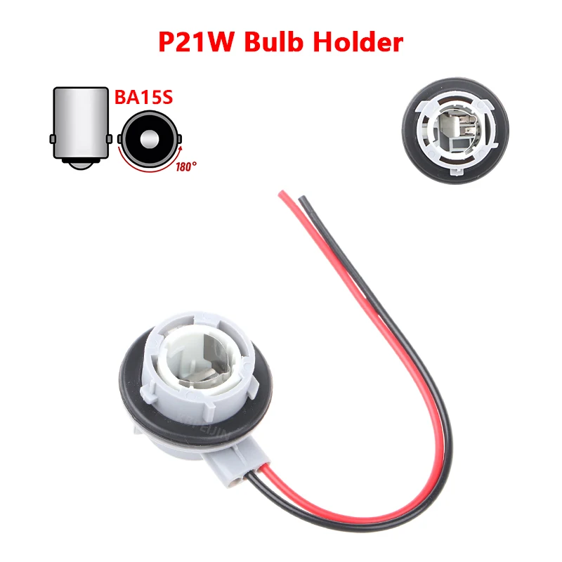 Car P21W Bulb Holder For Mercedes Benz GL Class GL350 Audi Brake Light Socket Wiring Harness Base Replacement Parts 1PC