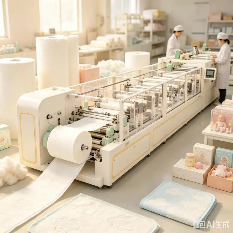 Automatic High Speed Pet Urine Pads Making Machine Disposable Waterproof Dog Caring Pads Cat Absorbent Pad Machine Customized