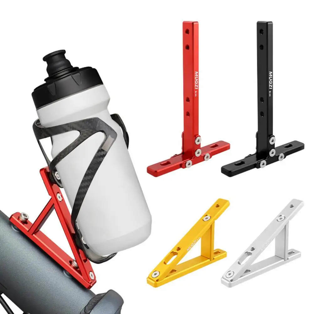 

Durable Bike Bottle Holder Adapter Aluminum Alloy Bike Water Bottle Cage Adapter with Mount Base Wrench Screws for Mountain Road