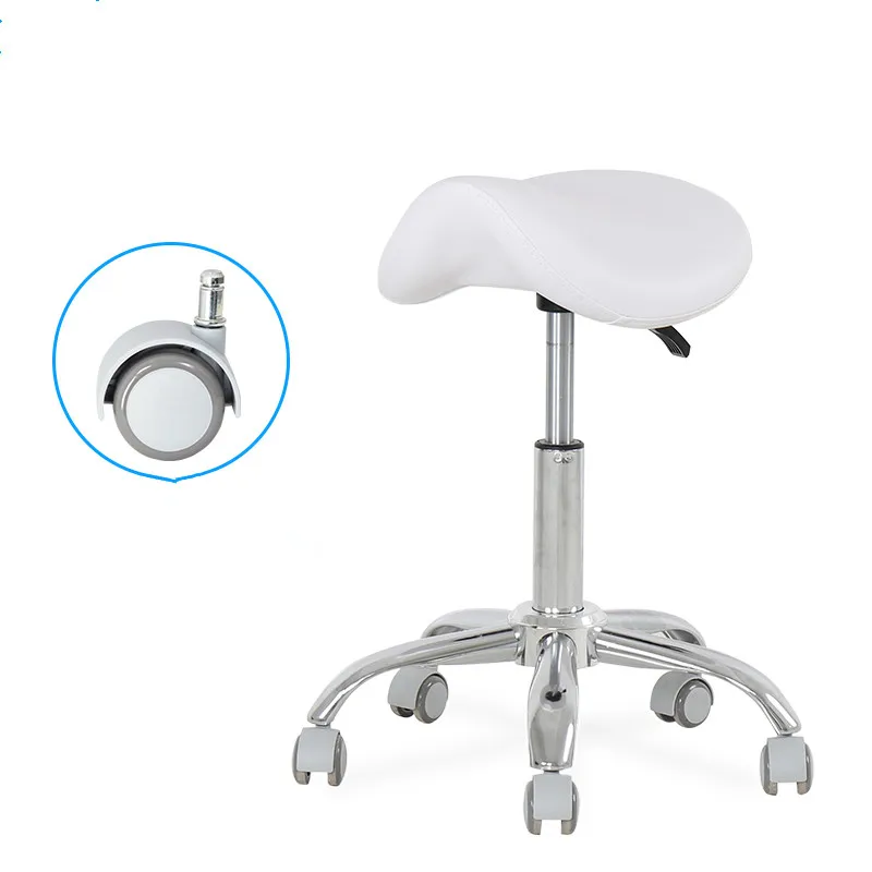 Dental Mobile Chair Ophthalmic Saddle Chair Doctor\'s Stool PU Leather Dentist Chair Saddle Stool Rolling Ergonomic Swivel Chair