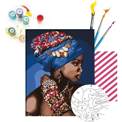 Tabdiko Painting By Numbers Africa Beauty 40*50 cm Canvas Print Painting Set