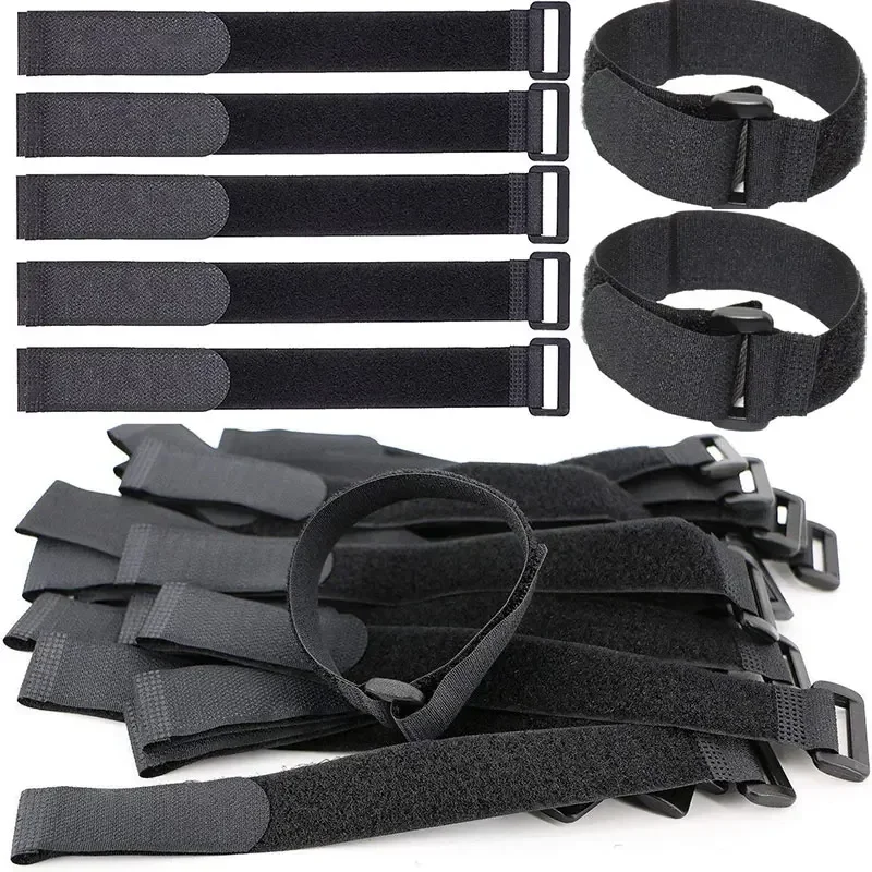 

5/10Pcs Reusable Hook and Loop Cinch Straps Nylon Cable Ties Organizer Adjustable Fastener Securing Cable Straps Cord 2035
