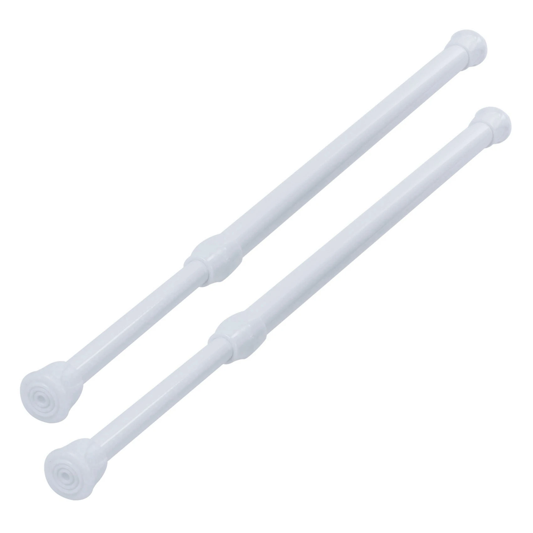 SEWS-6 Pack Adjustable Extendable Small Tension Rod 11.8 Inch To 19.7 Inch, White
