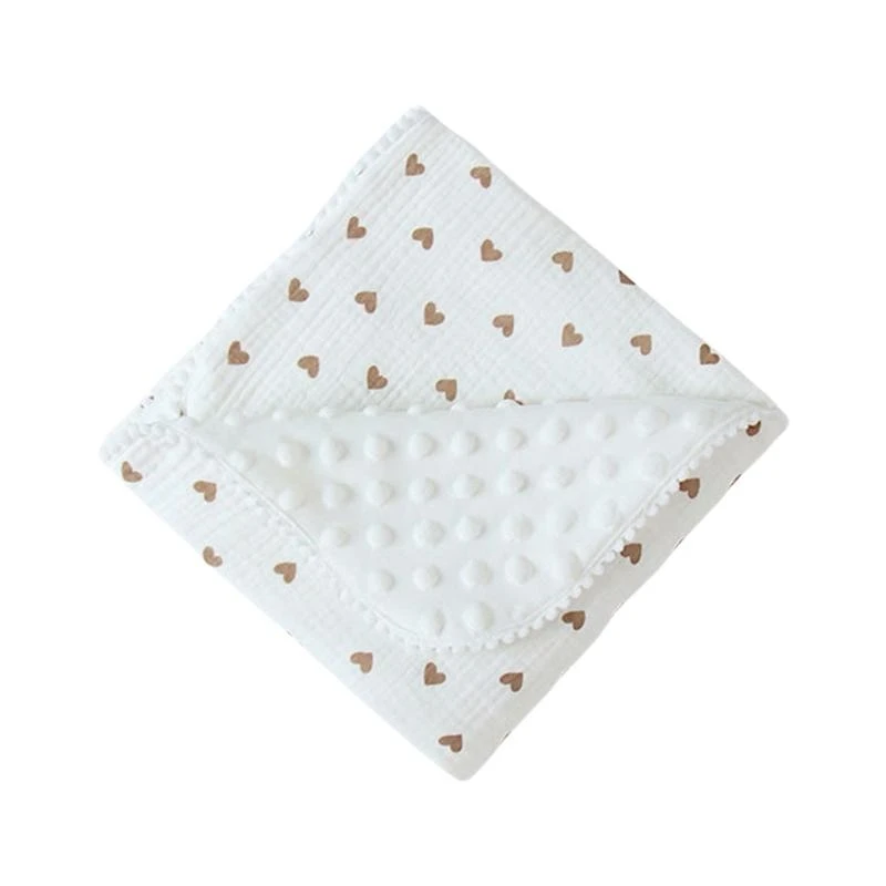 مقدمة من القطن ودعم الصوف المنتشرة بطانيات تلقي البطانيات حديثي الولادة للجنسين 0-3 سنوات لحاف سوبر الحضانة بطانيات 4xBC