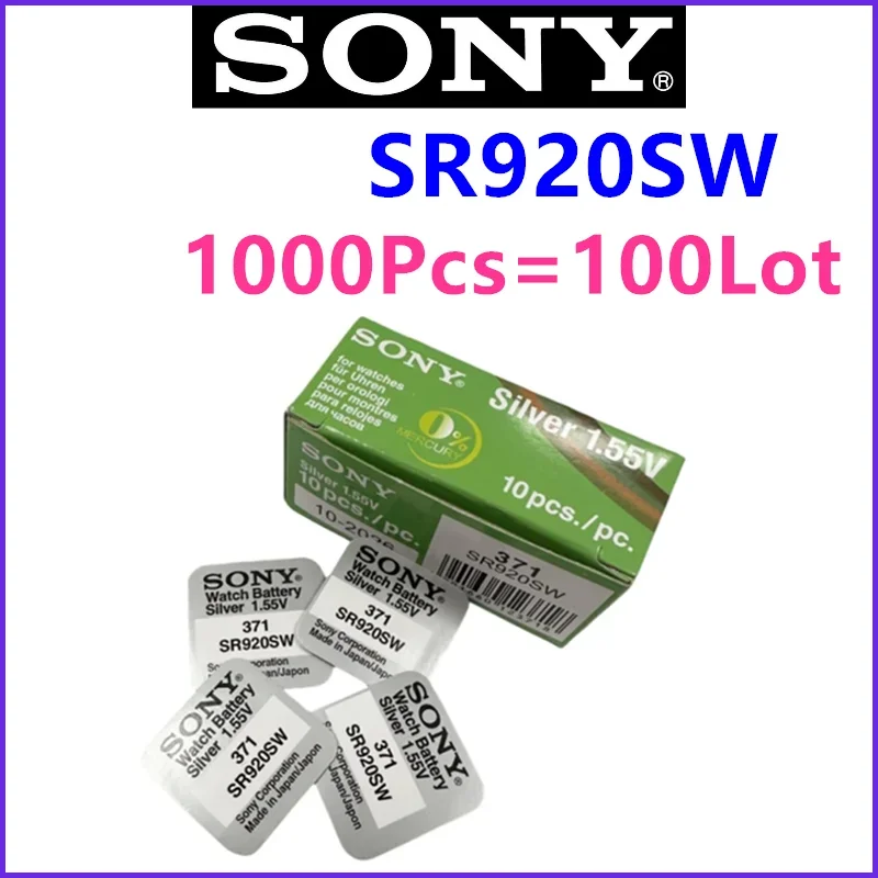 1000PCS SR920SW Original For SONY AG6 371 LR920 SR927 171 370 L921 LR69 SR920 Button Batteries For Watch Toys Remote Cell Coin