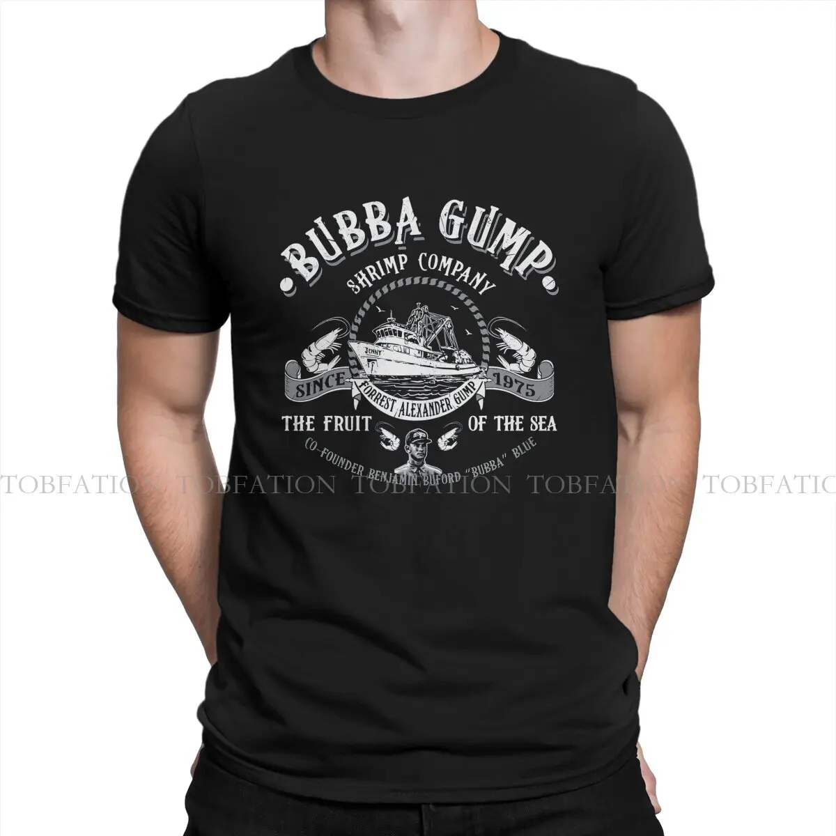 Bubba Gump Shrimp Co Forrest Gump Movie Men T Shirt Cotton Grunge O-Neck TShirt Harajuku Tops