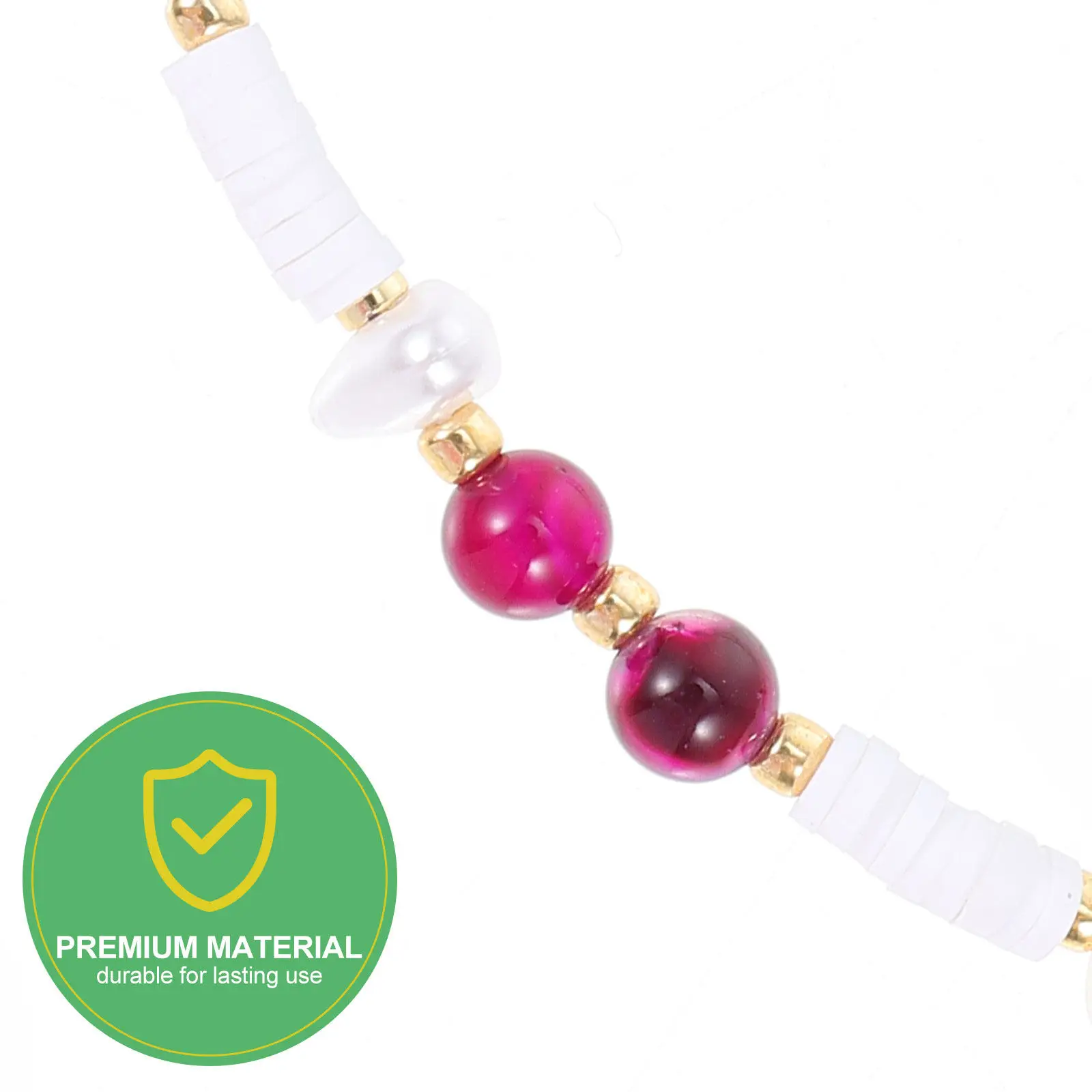 Five Pointed Moon Polymer Clay Beaded Phone Wrist Rope Anti-Theft Suspension Lanyard for Smartphones Mp3 Players