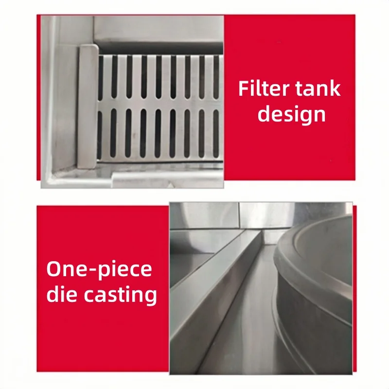 Commercial Gas Cooking Stove With 2-Burner 2-Warmer Stainless Steel Chinese Wok Range Kitchen Equipment for Chinese Food