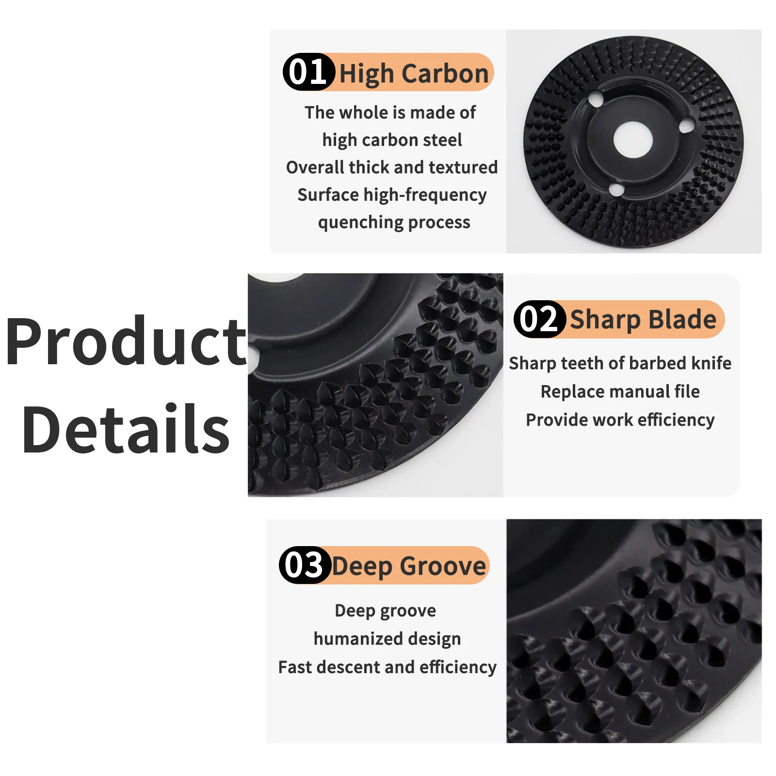 Plat ไม้จานสำหรับแกะสลัก Shaping เครื่องบดแผ่นดิสก์ตัดจานเจียร Abrasive Disc เครื่องมือสำหรับ125ลูกหมู22Mm 7/8 "Arbor