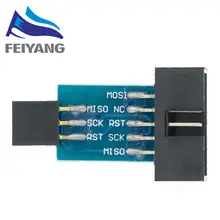 10Pin to 6Pin Adapter with USBASP USBISP for AVR #3