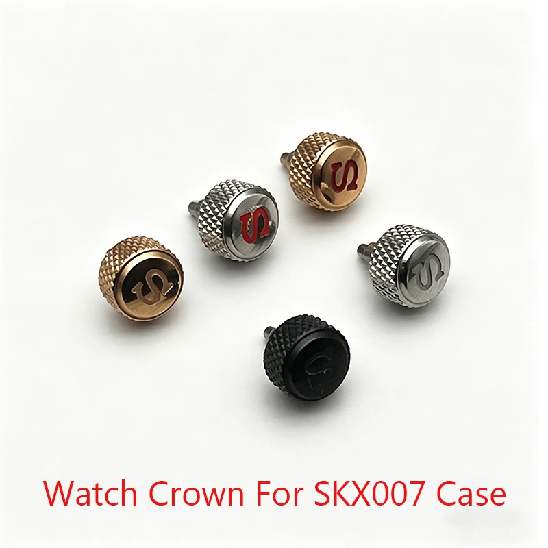 

Mod 7mm Knurled Screw In Watch Crown Fits Seiko SKX007 SKX009 SRPD NH35 NH36 Movement With Crown Tube Stem Case Repair Parts