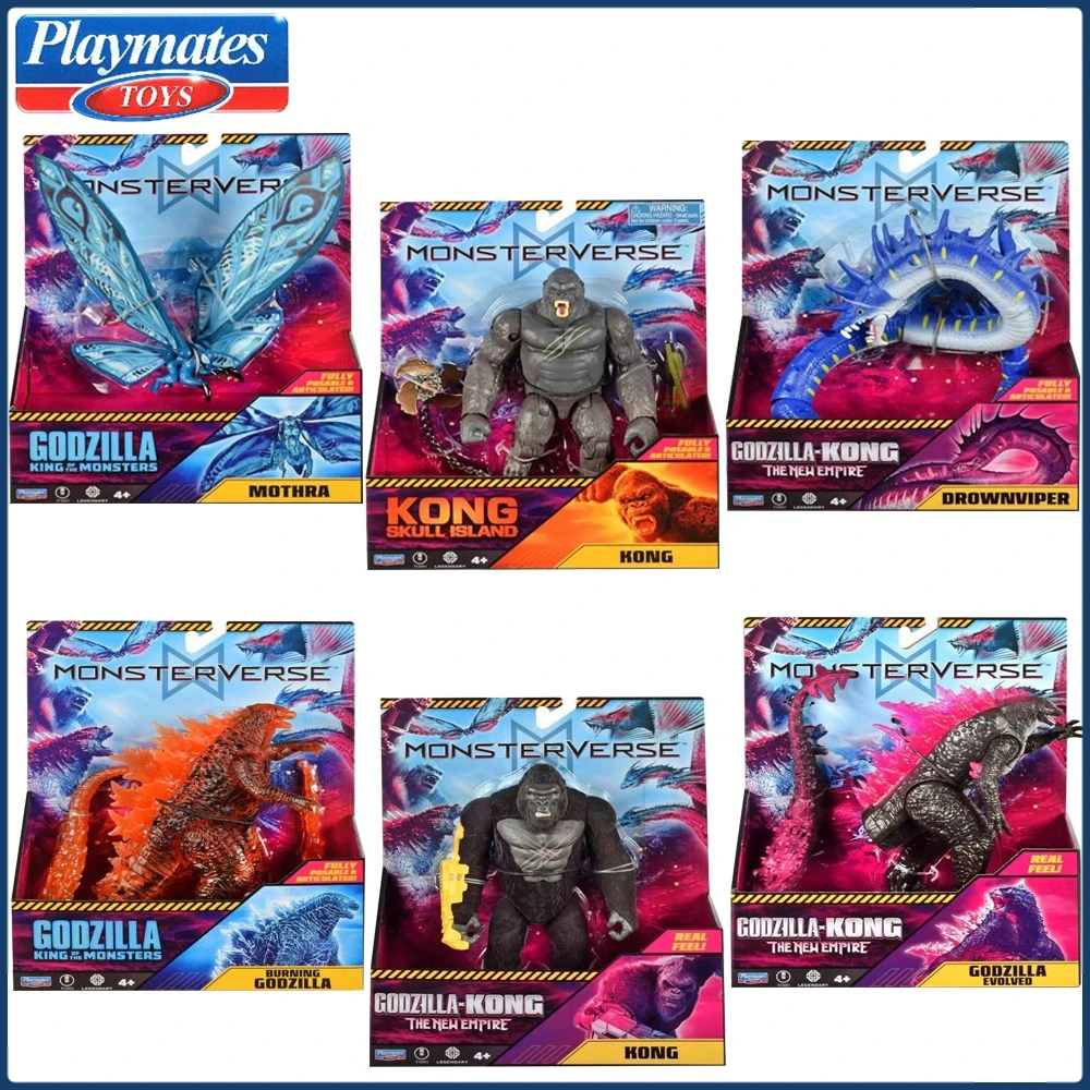 

Genuine Playmates Godzilla Vs Kong Action Toys Figures Exquisite Realistic High-quality Movable Model Desktop Ornament Gifts