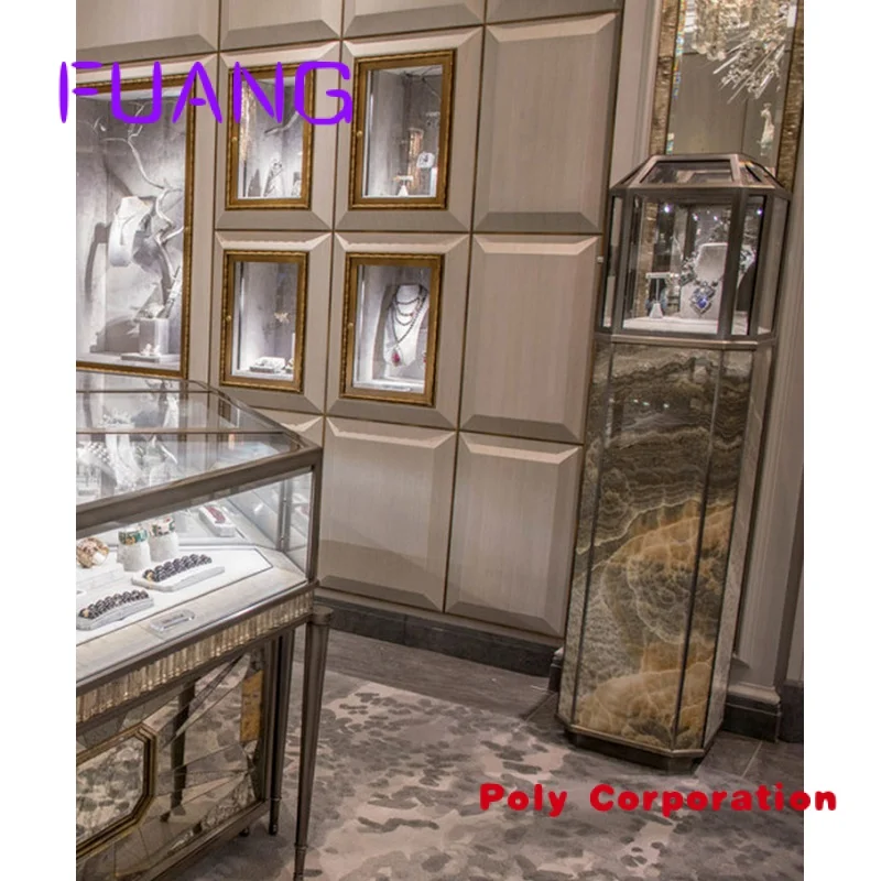 Custom  Fashionable Store Fixtures Glass Display Case And Commercial Glass Display Shelves