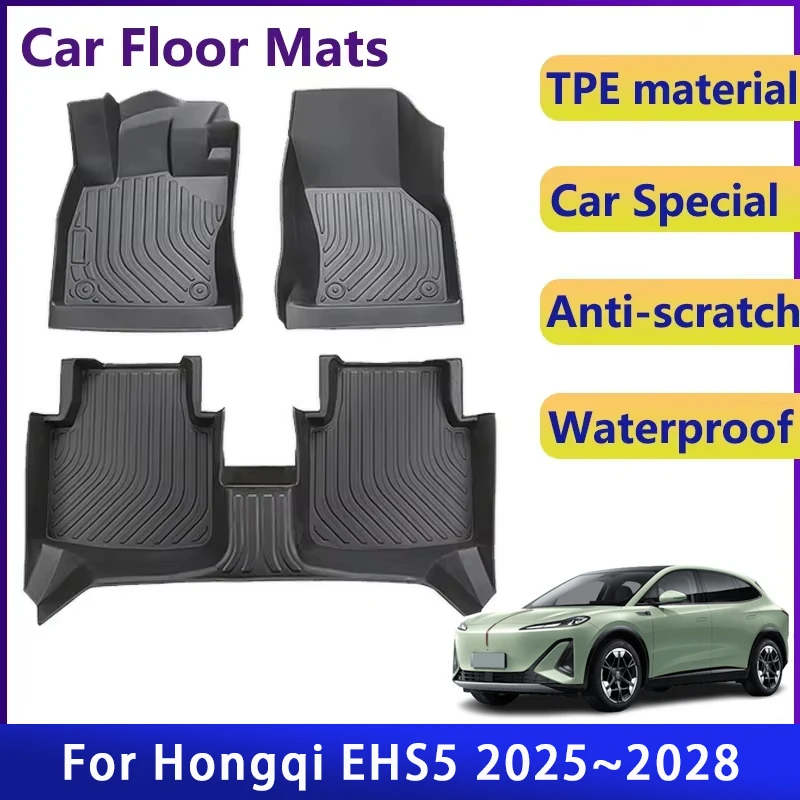 

Car Floor Mats For Hongqi EHS5 Tiangong 06 2025 2026 2027 2028 Luxury Waterproof Mud Carpet TPE Foot Pad Full Rug Accessories