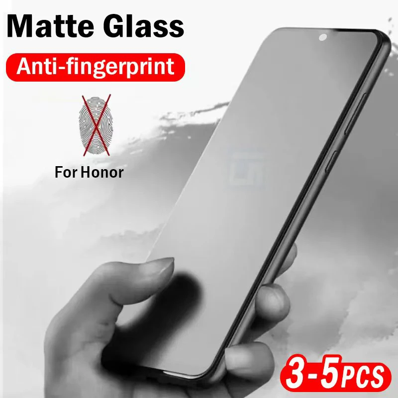 3-5pcs No fingerprint Matte Tempered Glass for Honor GT X8b X7c X7b X6b X6a X7a X8a X20 SE X30 Max X60i Frosted Screen Protector