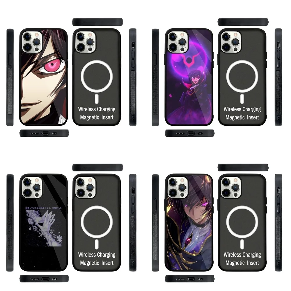 Code G-Geass  Phone Case Strong Magnetic For IPhone 16,15,14,13,Pro,Max,Plus,11,12,Mini For Magsafe Wireless Charging