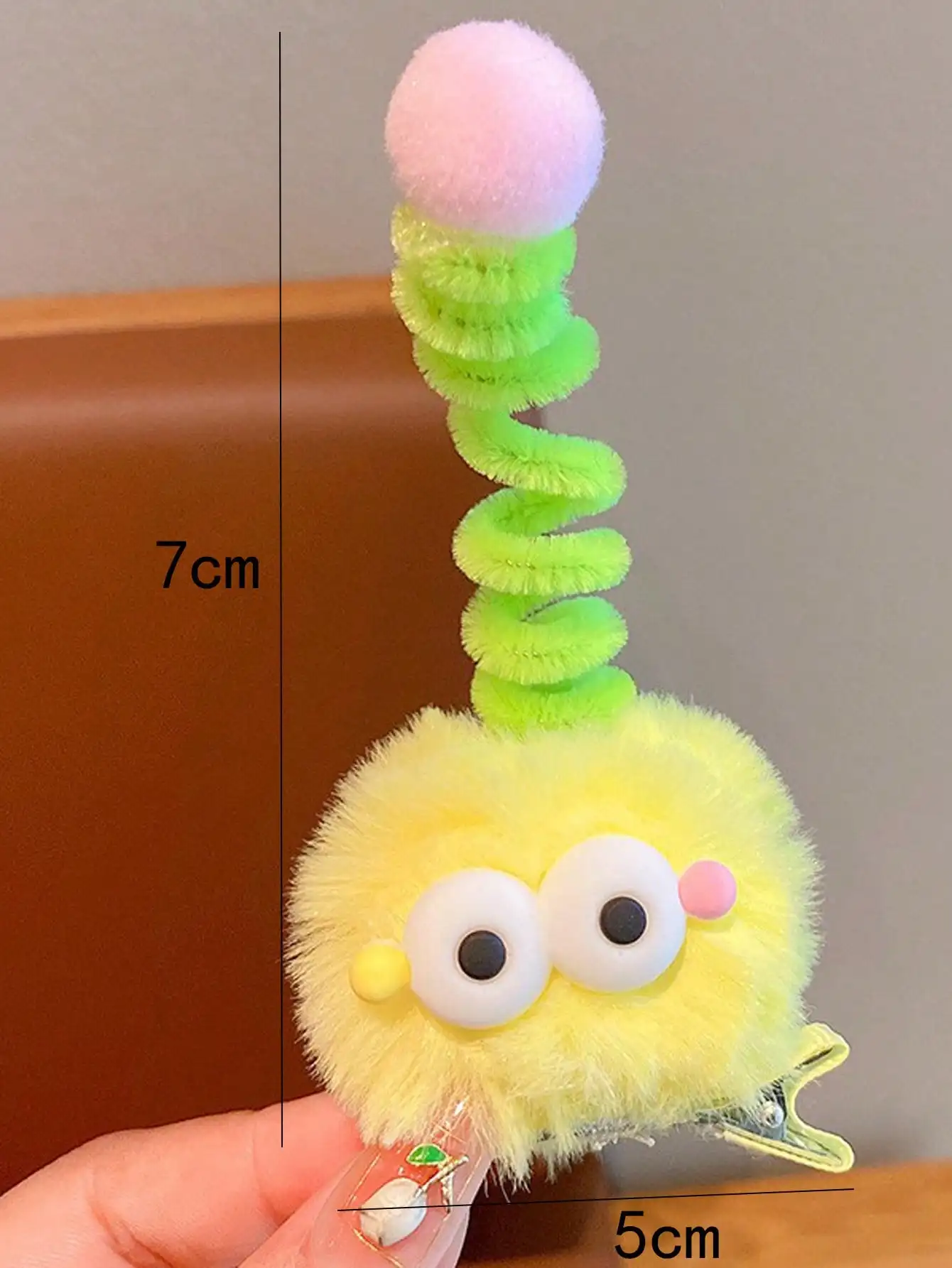 1/5 Pcs Fashion Cute Plush Big Eyed Monster Barrettes Hair Clips For Women Girls Party Hair Accessories