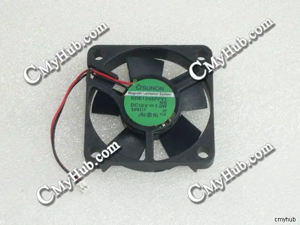 For SUNON KDE1245PFV1 MS DC12V 1.0W 4510 4.5cm 45mm 45x45x10mm 2pin Cooling Fan KDE1245PFV1