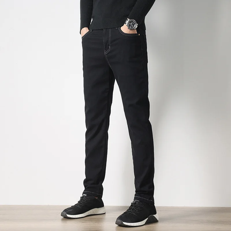 

Men Jeans Pants Denim Fashion Desinger Slim Fit Black Gray Jeans for Man Streetwear Casual Men's Clothing Male Jeans